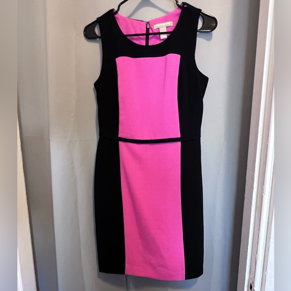 Banana Republic Pink and Black Sheath Dress